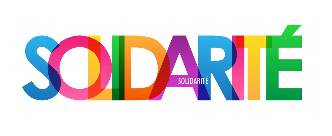 Mot "SOLIDARITE" arc en ciel